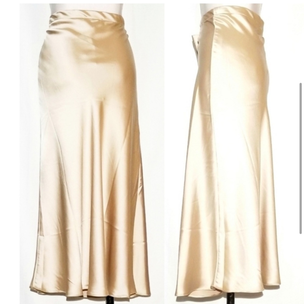 Summer Slip Skirt Nicole Miller NWT champagne gold